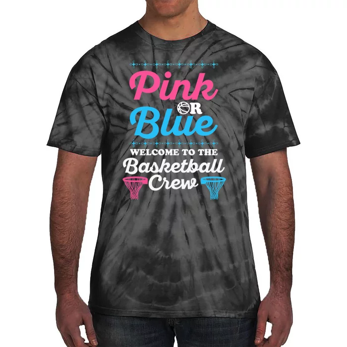 Gender Reveal Basketball Design for a Basketball Family Tie-Dye T-Shirt