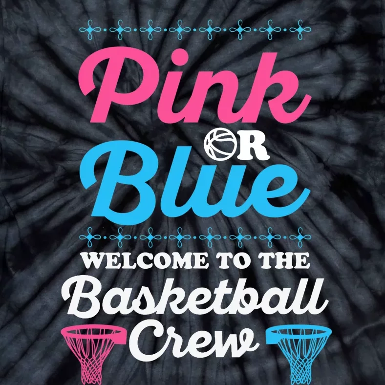 Gender Reveal Basketball Design for a Basketball Family Tie-Dye T-Shirt