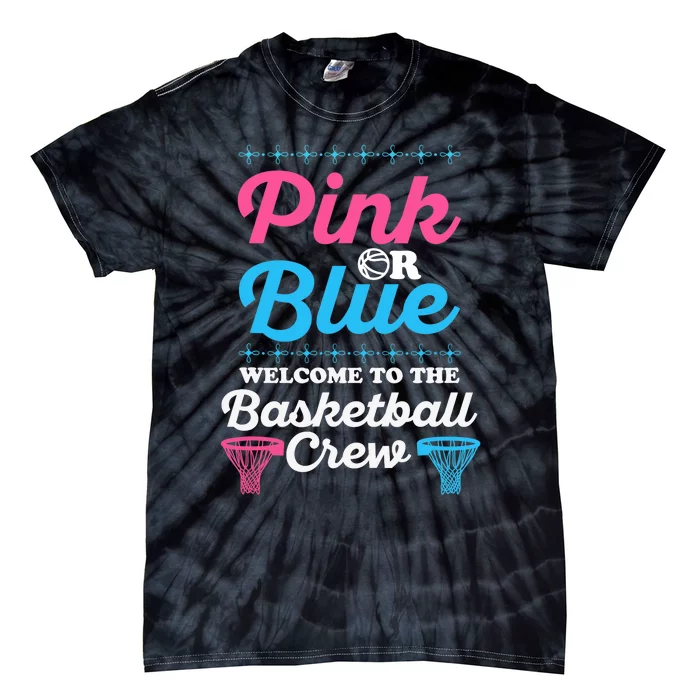 Gender Reveal Basketball Design for a Basketball Family Tie-Dye T-Shirt