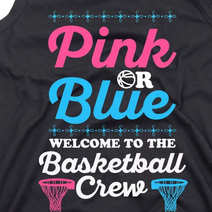 Gender Reveal Basketball Design for a Basketball Family Tank Top