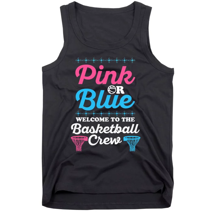 Gender Reveal Basketball Design for a Basketball Family Tank Top