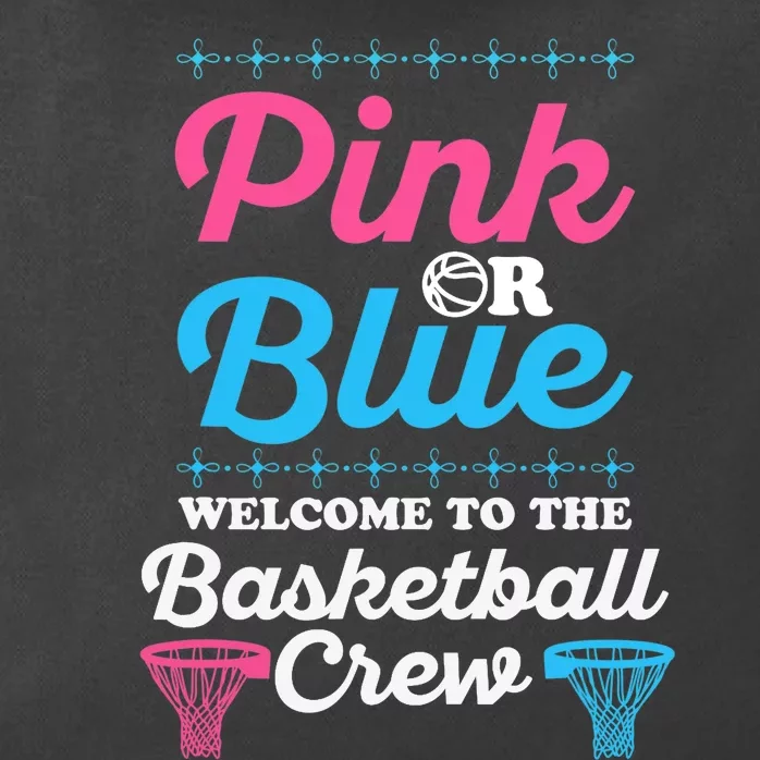 Gender Reveal Basketball Design for a Basketball Family Zip Tote Bag