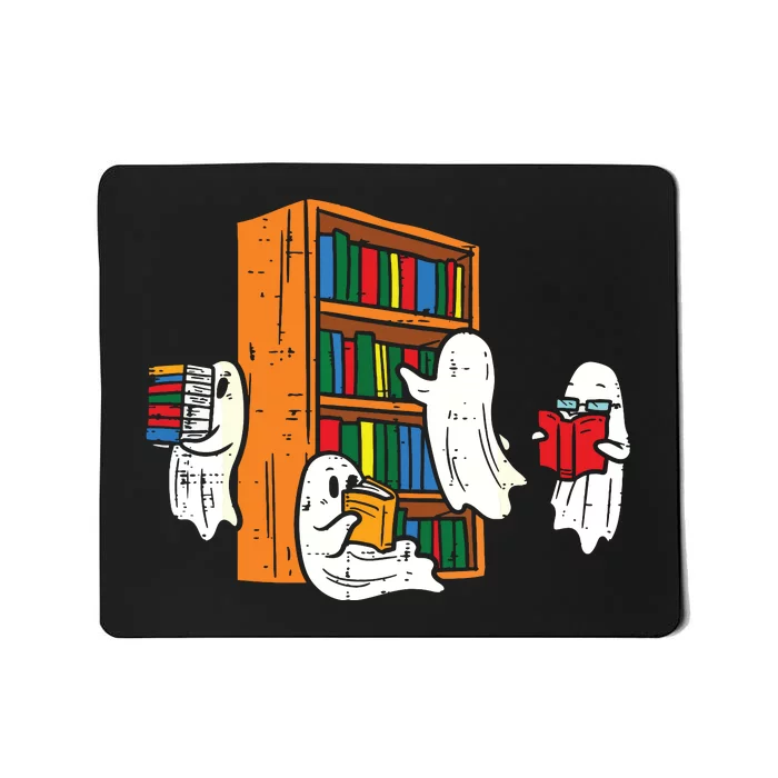 Ghosts Reading Books Teacher Halloween Librarian Boooks Mousepad