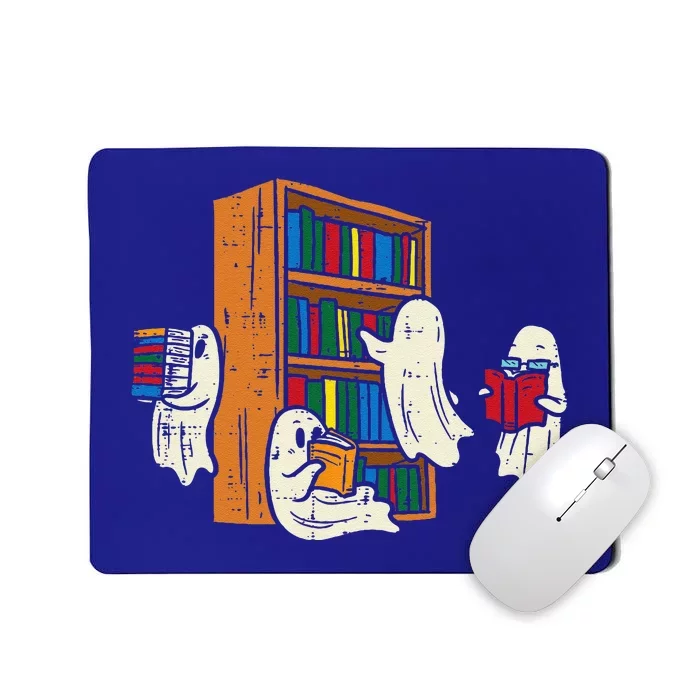 Ghosts Reading Books Teacher Halloween Librarian Boooks Mousepad