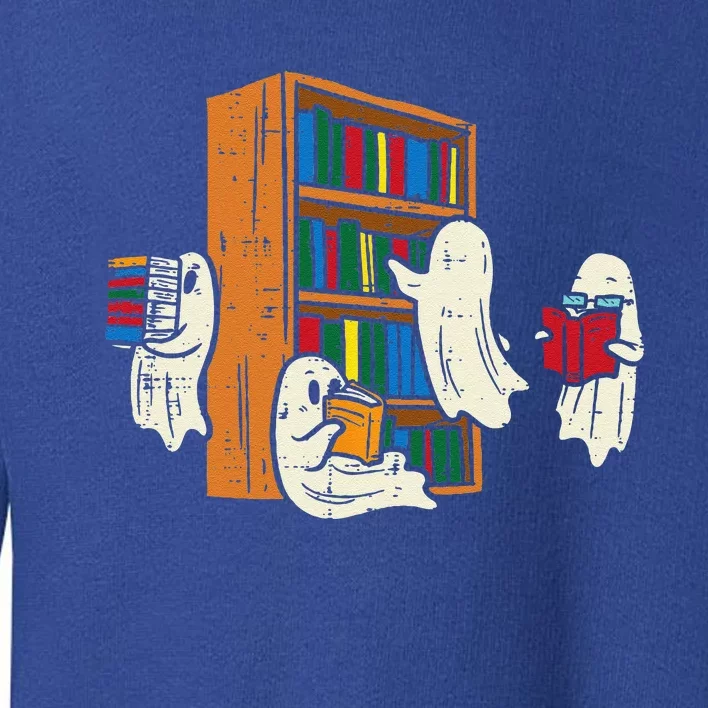 Ghosts Reading Books Teacher Halloween Librarian Boooks Toddler Sweatshirt