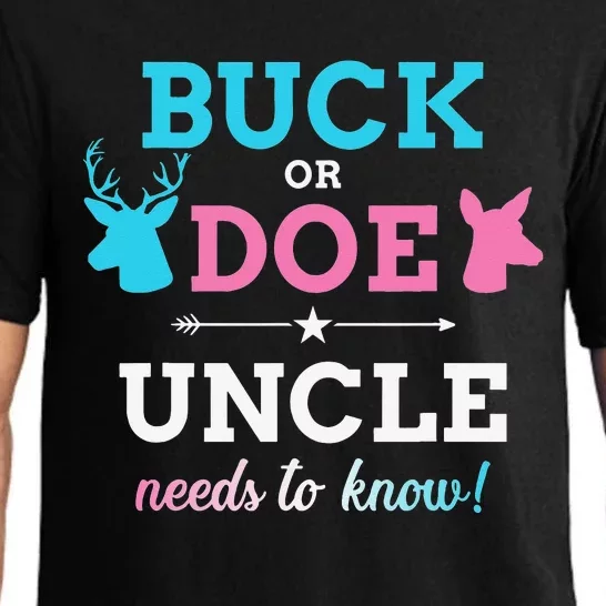 Gender reveal buck or doe uncle matching baby party Pajama Set