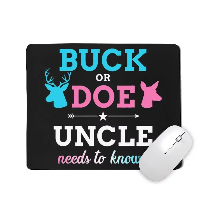 Gender reveal buck or doe uncle matching baby party Mousepad