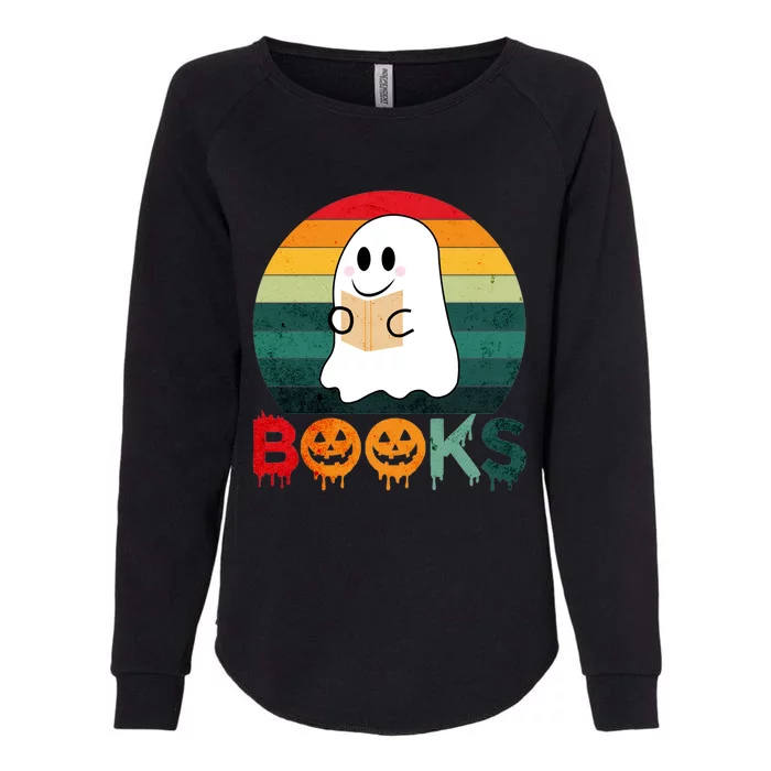 Ghost Reading Books Halloween Design Cute Gift Womens California Wash Sweatshirt