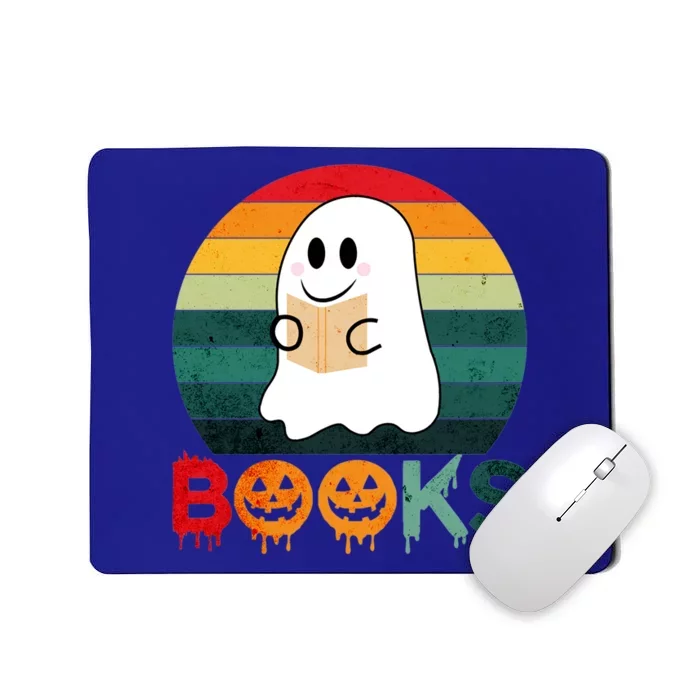 Ghost Reading Books Halloween Design Cute Gift Mousepad