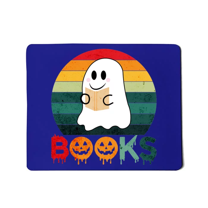 Ghost Reading Books Halloween Design Cute Gift Mousepad