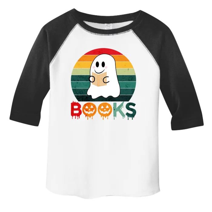 Ghost Reading Books Halloween Design Cute Gift Toddler Fine Jersey T-Shirt