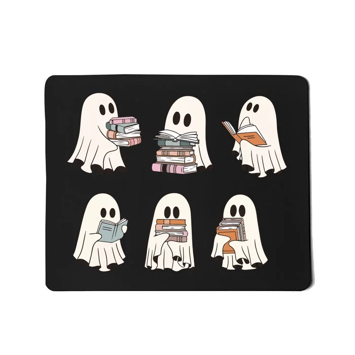 Ghost Reading Books Bookish Halloween Teacher Mousepad