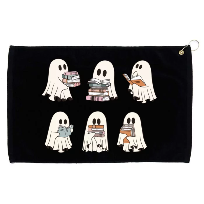 Ghost Reading Books Bookish Halloween Teacher Grommeted Golf Towel