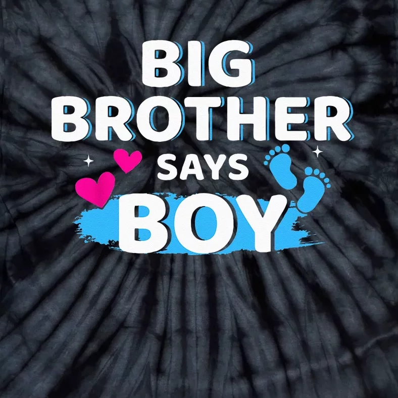 Gender reveal brother says matching baby party Tie-Dye T-Shirt