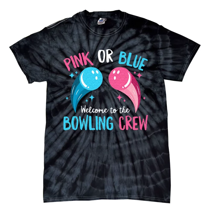 Gender Reveal Bowling Design For A Bowling Lover Tie-Dye T-Shirt