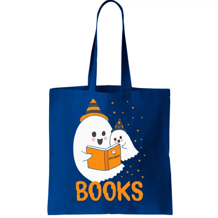 Ghost Reading Books Halloween Tote Bag