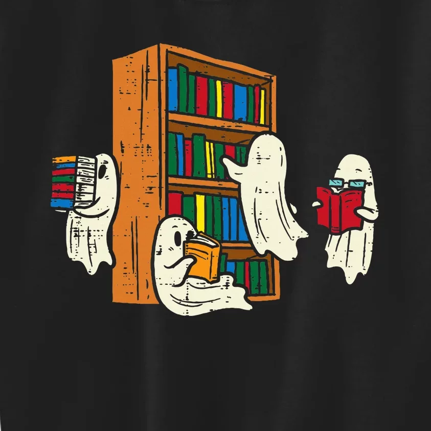 Ghosts Reading Books Teacher Halloween Librarian Boooks Kids Sweatshirt