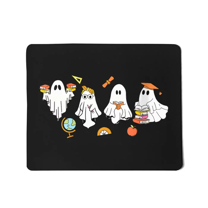 Ghost Reading Book Lover For Teachers Cute Halloween Teacher Mousepad