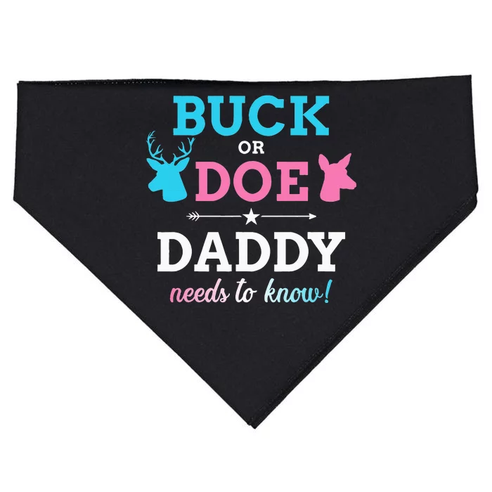 Gender reveal buck or doe daddy matching baby party USA-Made Doggie Bandana