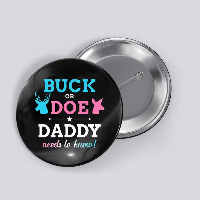 Gender reveal buck or doe daddy matching baby party Button