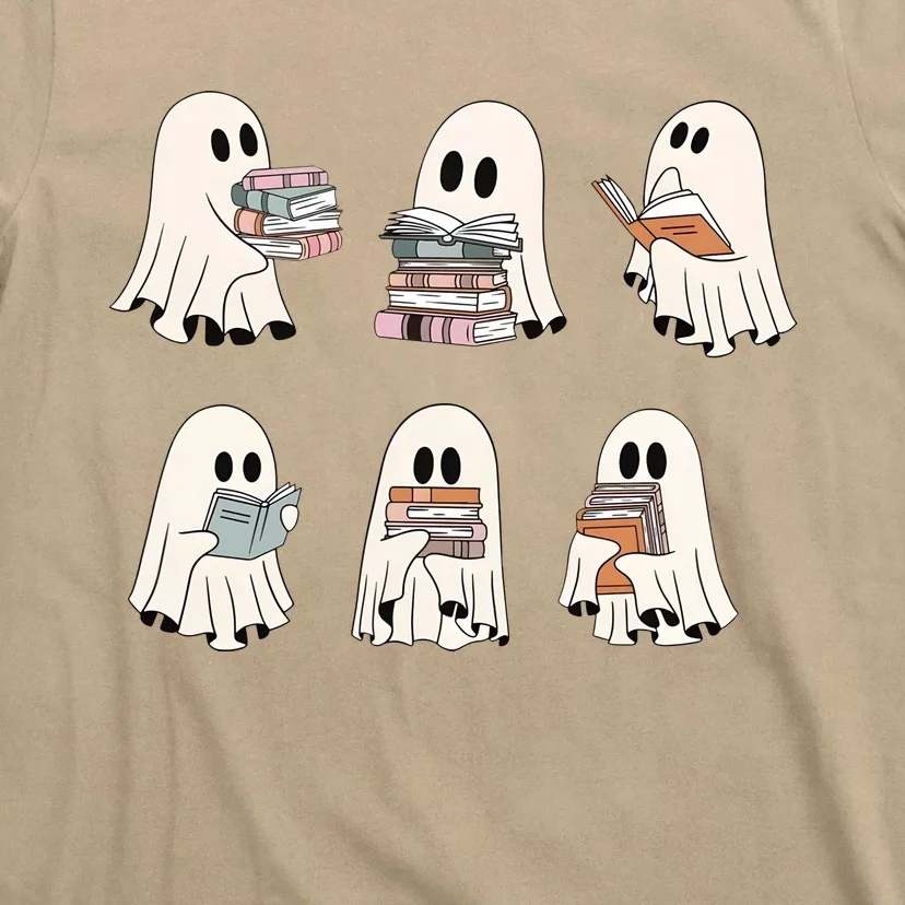 Ghost Reading Books Bookworm Lover T-Shirt