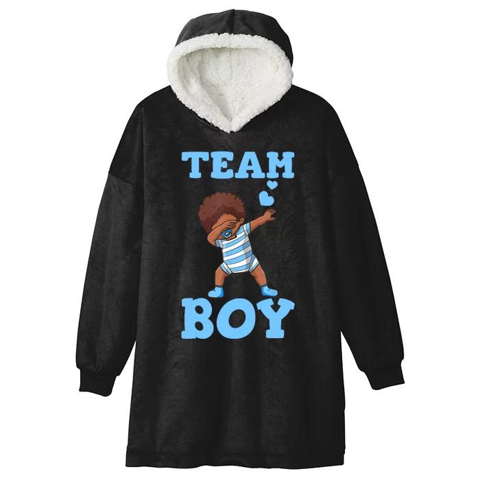 Gender Reveal Baby Shower Team Boy Matching Family Baby Party Hooded Wearable Blanket