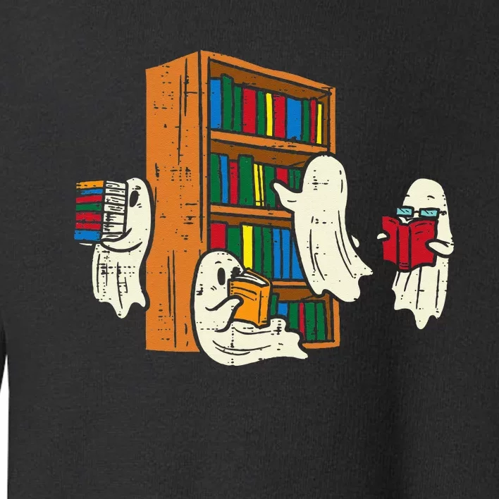 Ghosts Reading Books Teacher Halloween Librarian Boooks Toddler Sweatshirt