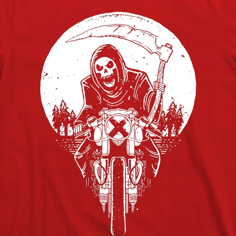 Grim Racer Biker Vest Metal Rock Goth Reaper Motorcycle Death T-Shirt