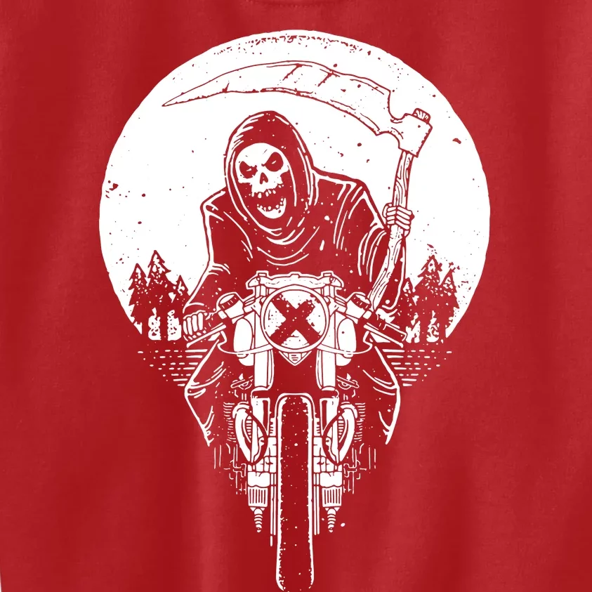 Grim Racer Biker Vest Metal Rock Goth Reaper Motorcycle Death Kids Sweatshirt