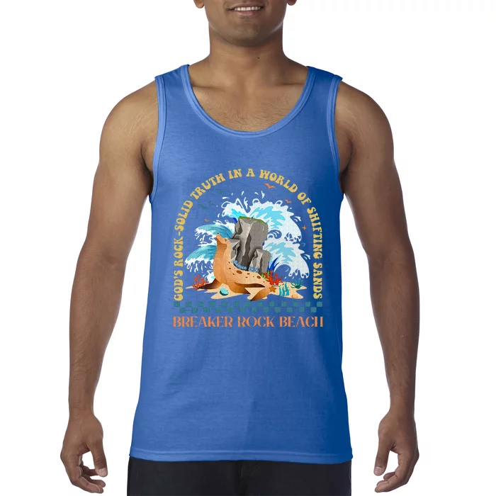 Gods Rocksolid Breaker Rock Beach Vbs 2024 Christian Tank Top