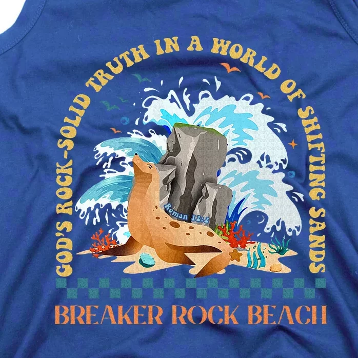 Gods Rocksolid Breaker Rock Beach Vbs 2024 Christian Tank Top