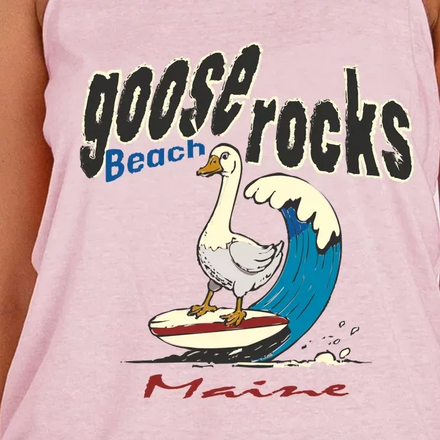 Goose Rocks Beach Maine Women's Knotted Racerback Tank