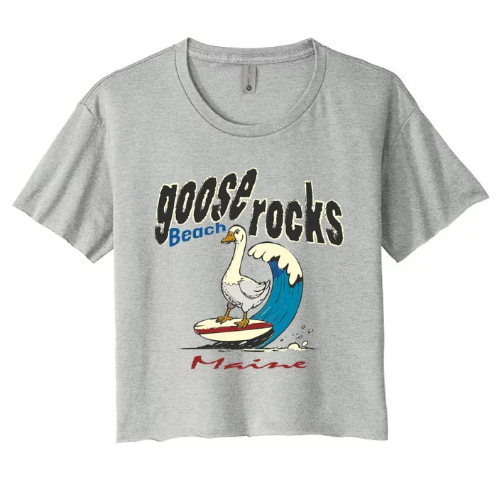 Goose Rocks Beach Maine Women's Crop Top Tee