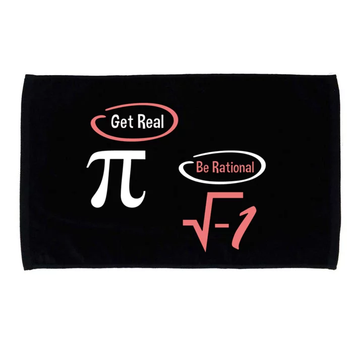 Get Real Be Rational National Pi Day Nerdy Fun Gift Microfiber Hand Towel