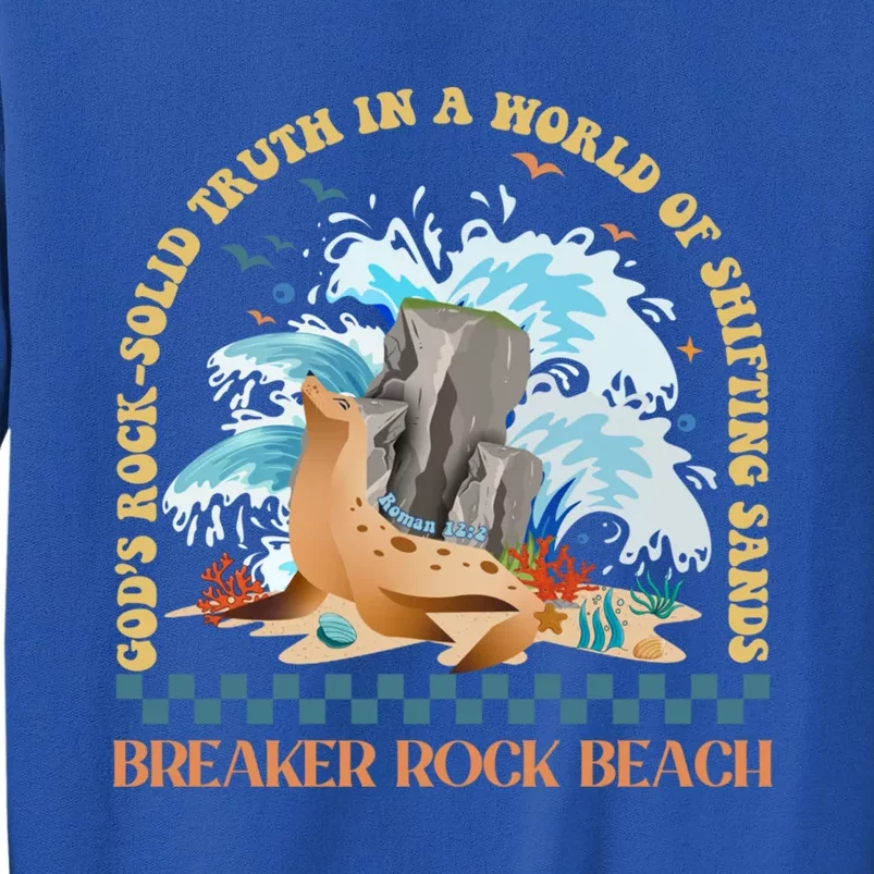 GodS Rocksolid Breaker Rock Beach Vbs 2024 Christian Gift Sweatshirt