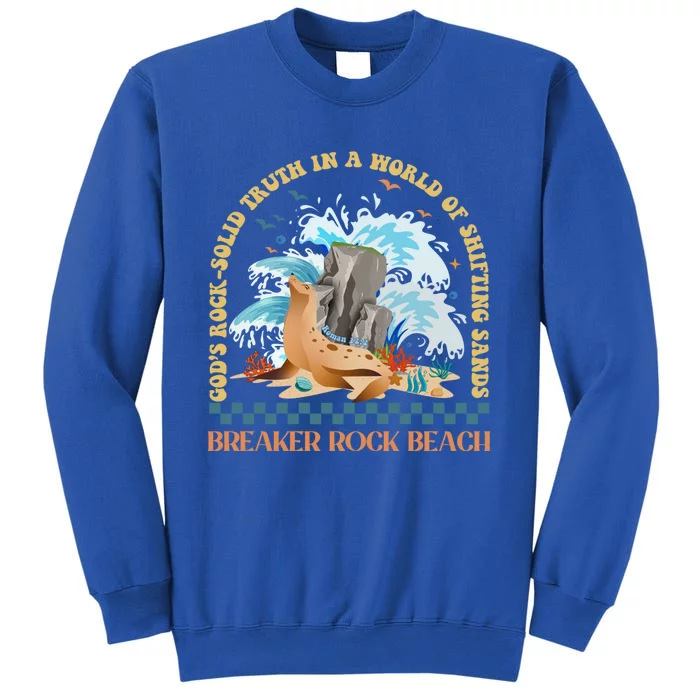 GodS Rocksolid Breaker Rock Beach Vbs 2024 Christian Gift Sweatshirt