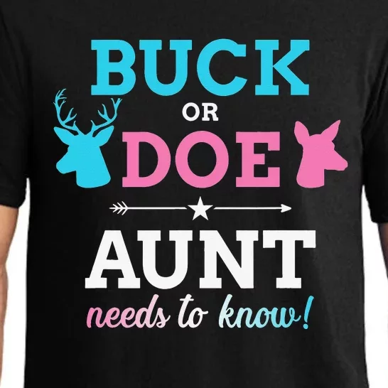 Gender reveal buck or doe aunt matching baby party Pajama Set