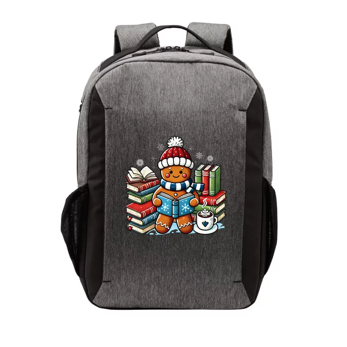 Gingerbread Reading Book Lovers Christmas Bookworm Librarian Vector Backpack