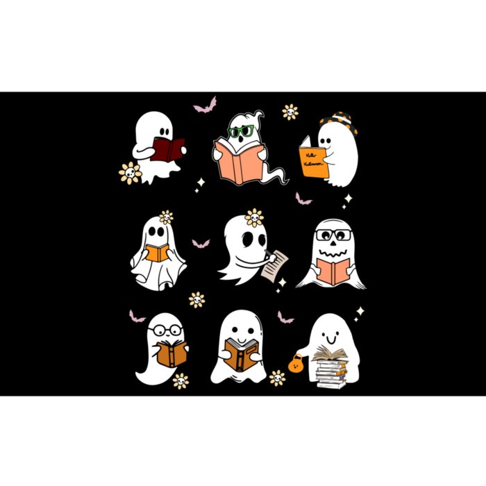 Ghost Reading Book Cute Teacher Halloween Ghost Book Lover Bumper Sticker