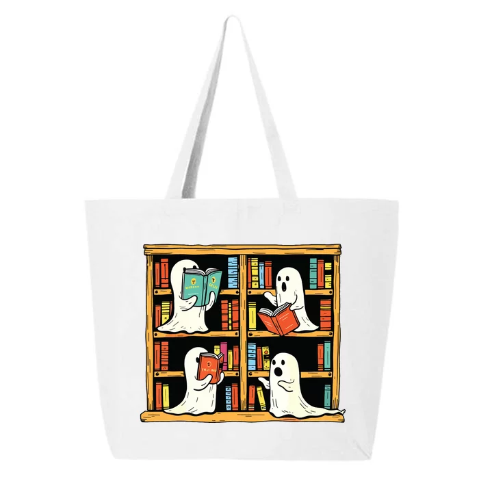 Ghosts Reading Books Teacher Halloween Librarian Boooks 25L Jumbo Tote