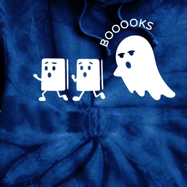 Ghost Reading Books Halloween Tie Dye Hoodie