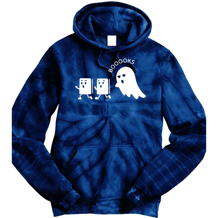 Ghost Reading Books Halloween Tie Dye Hoodie