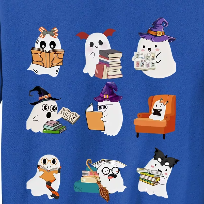 Ghosts Reading Books Teacher Halloween Librarian Cute Boooks Cool Gift Sweatshirt