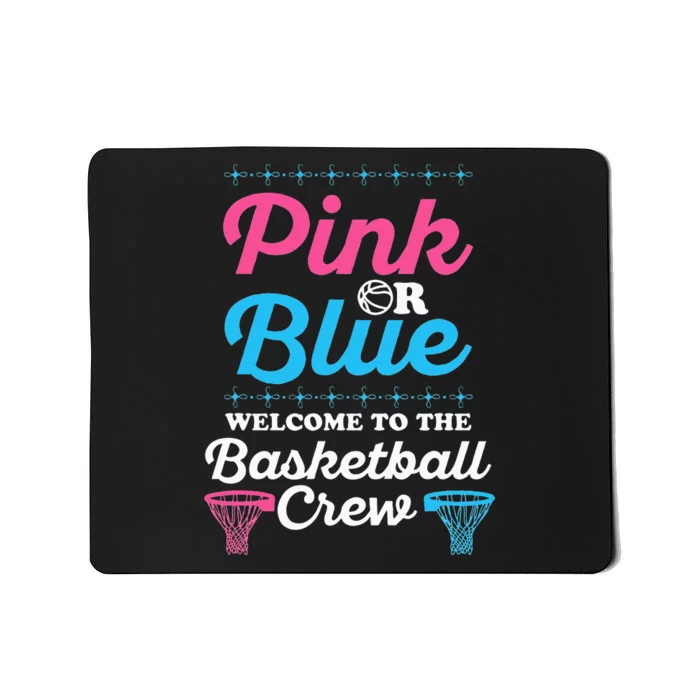 Gender Reveal Basketball Design for a Basketball Family Mousepad