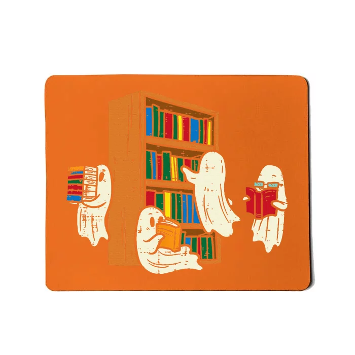 Ghosts Reading Books Teacher Halloween Librarian Boooks Mousepad