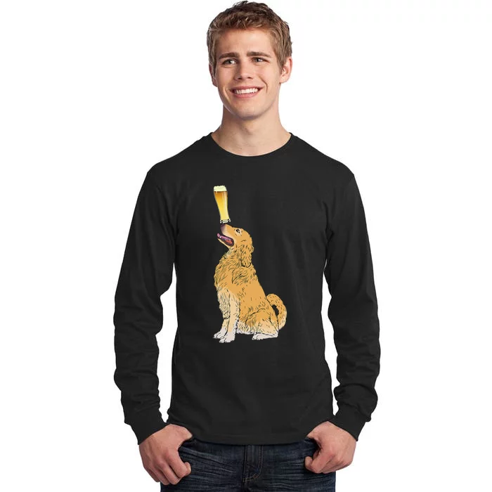 Golden Retriever Beer Lovers Craft Beer Tall Long Sleeve T-Shirt