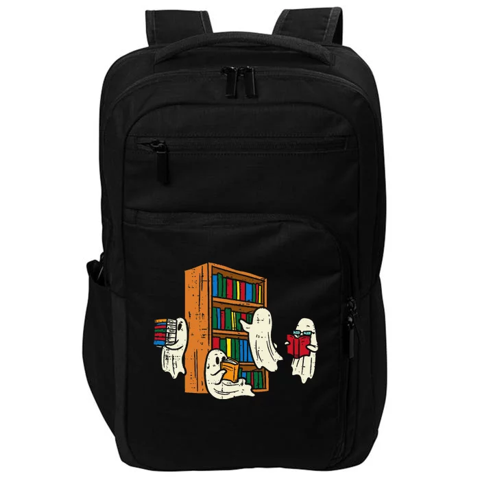 Ghosts Reading Books Teacher Halloween Librarian Boooks Impact Tech Backpack