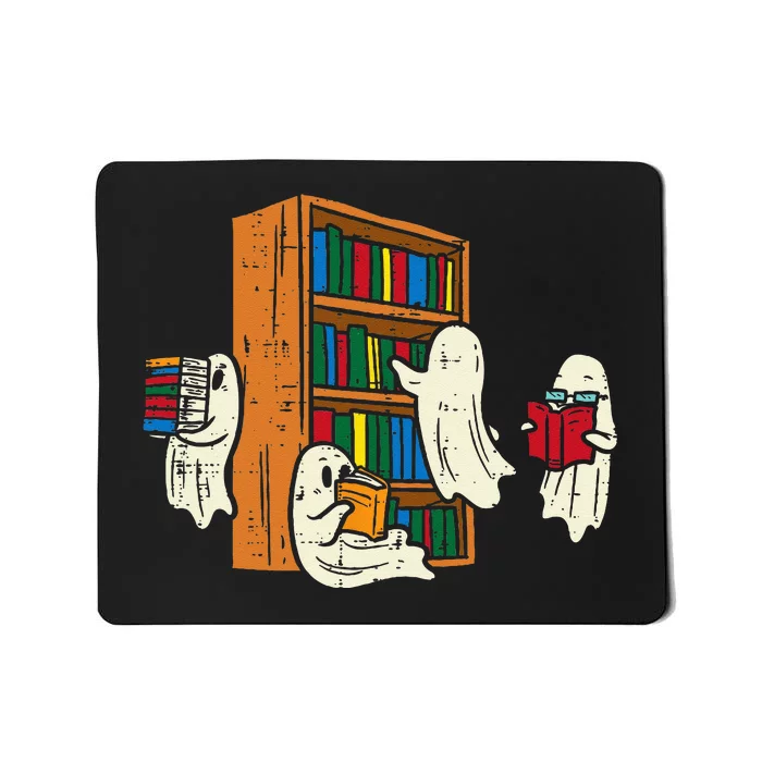 Ghosts Reading Books Teacher Halloween Librarian Boooks Mousepad