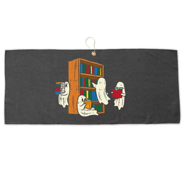 Ghosts Reading Books Teacher Halloween Librarian Boooks Large Microfiber Waffle Golf Towel