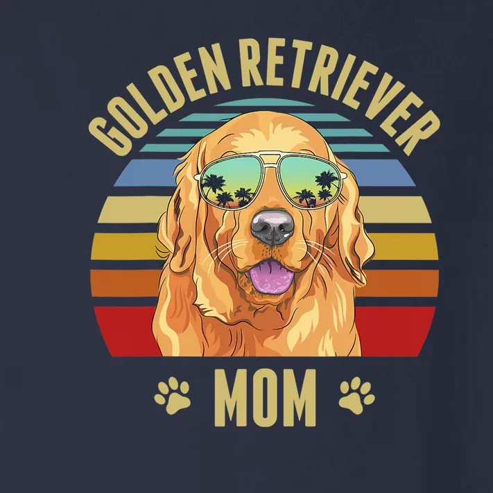 Golden Retriever Best Dog Mom Ever Retro Sunset Beach Vibe Toddler Long Sleeve Shirt